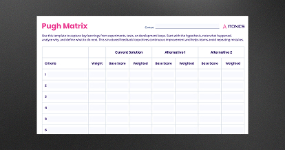 Pugh-Matrix für bessere Entscheidungen