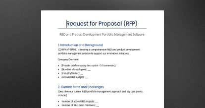 RFP-Vorlage für R&D und Produktentwicklung