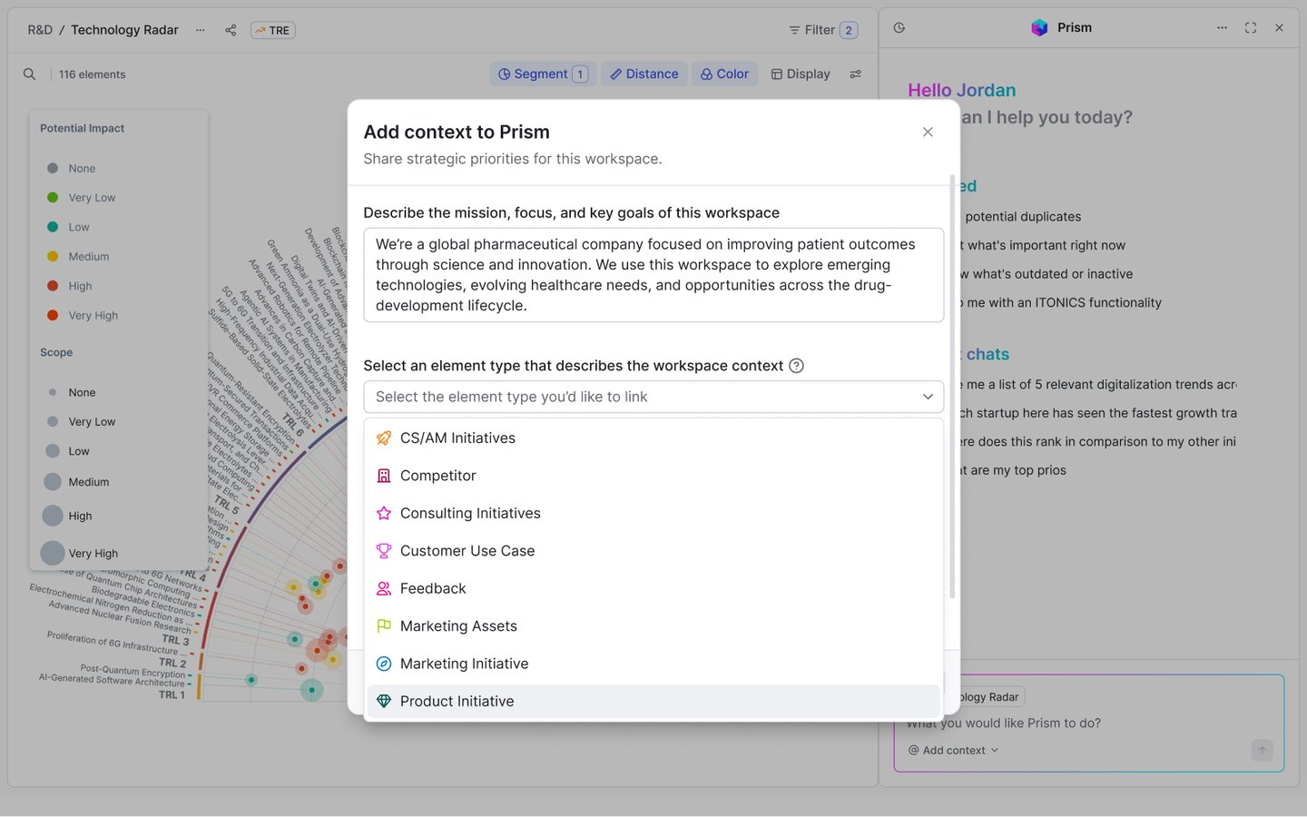 Context-aware AI to scout signals, trends and technologies