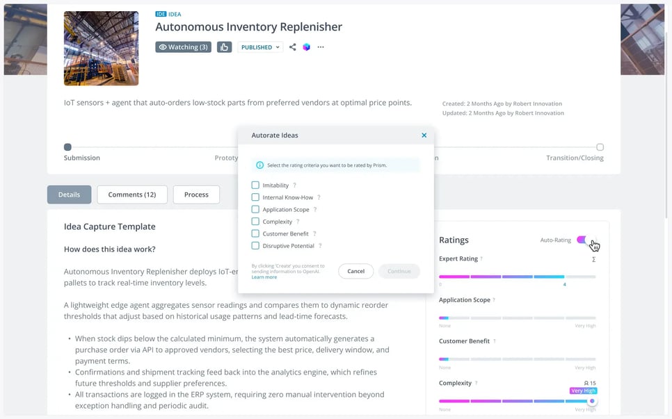 Ideation Process Flow Software