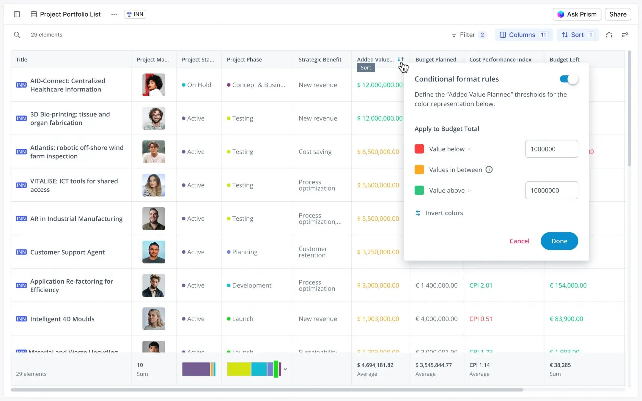 Project Portfolio List