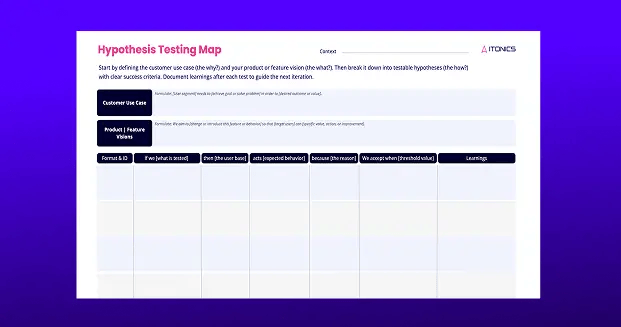 Hypothesis Testing Map for New Product Development
