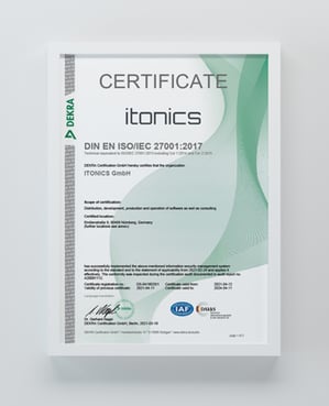 ISO 27001 Zertifikat Innovationssoftware
