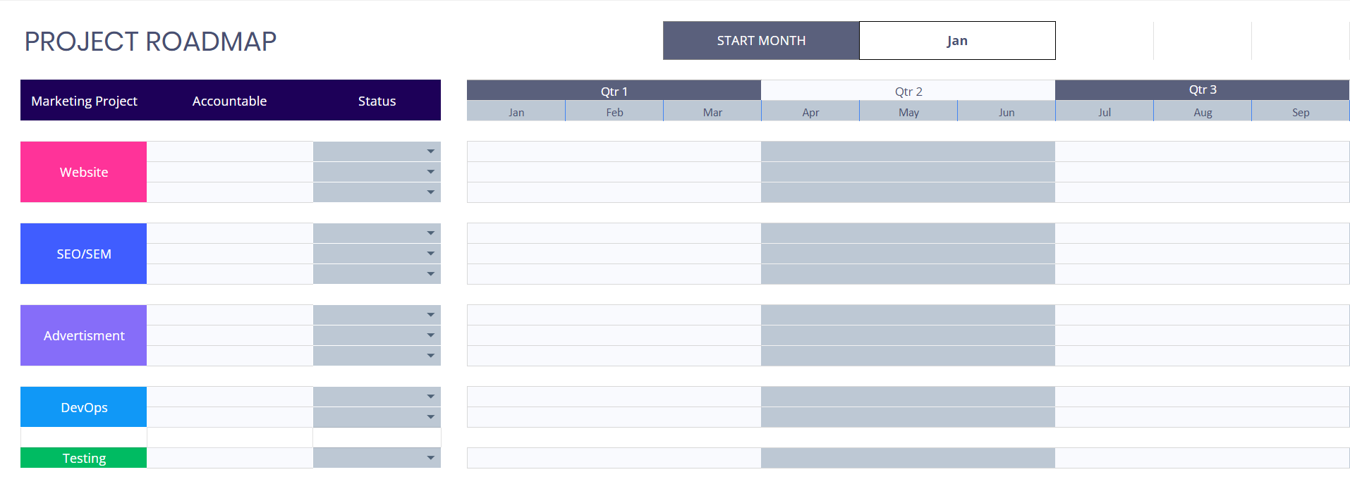 Project Roadmap Template