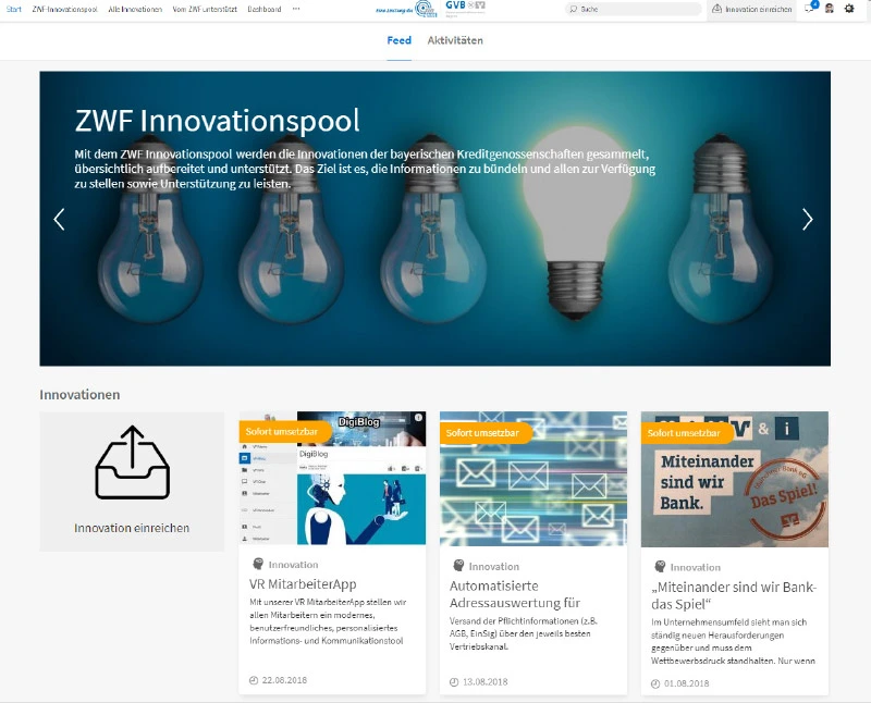 Startseite Innovationspool bayerische Genossenschaftsbanken