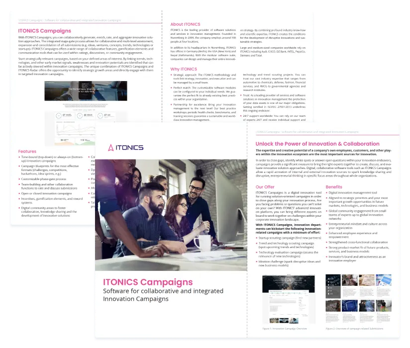 ITONICS Campaigns Produkt-Factsheet - Kostenloser Download