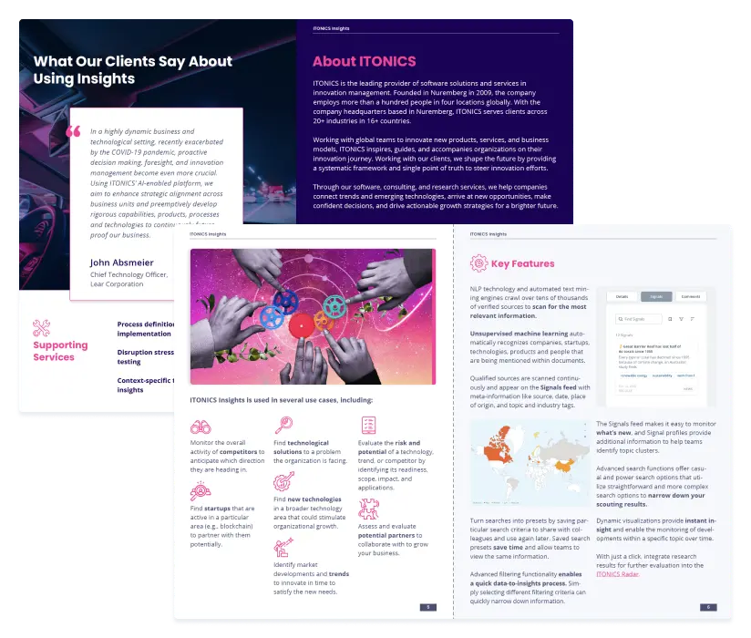 ITONICS Insights Product Flyer - Kostenloser Download