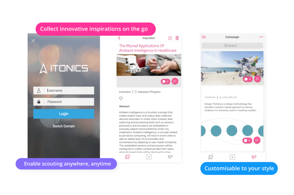 ITONICS Inspirator App für spontane Inspiration und Ideen