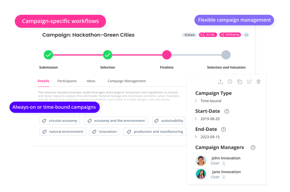Innovations- und Ideenkampagnen Workflows