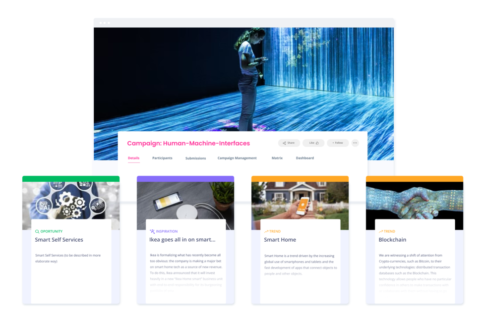 Ideenmanagementplattform für Innovationen und Projekte